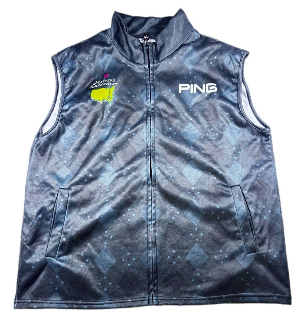 PING brand sleeveless golf vest featuring the Masters Tournament logo